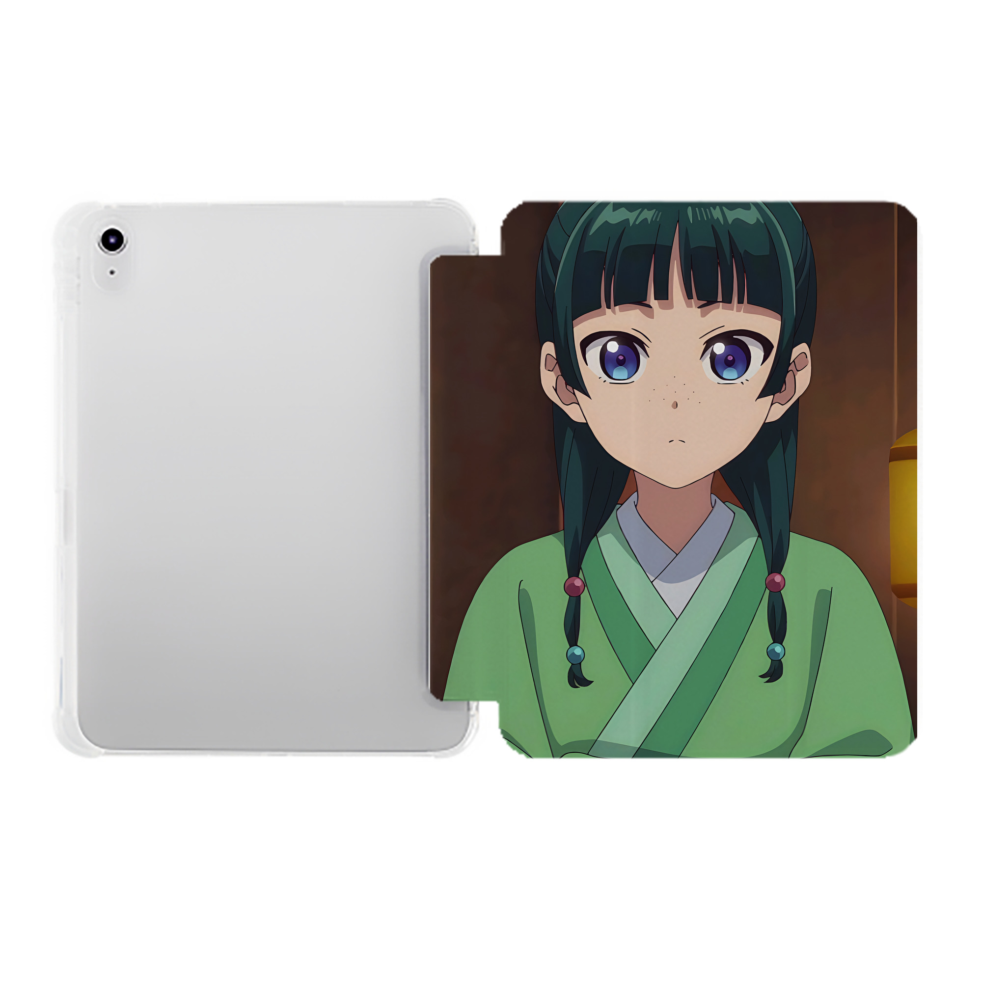 （画像用） 薬屋のひとりごと The Apothecary Diaries IPad ケース ペン収納付き 三つ折りスタンド PUレザー×シリコン 対応機種9.5/10.5/10.9インチ